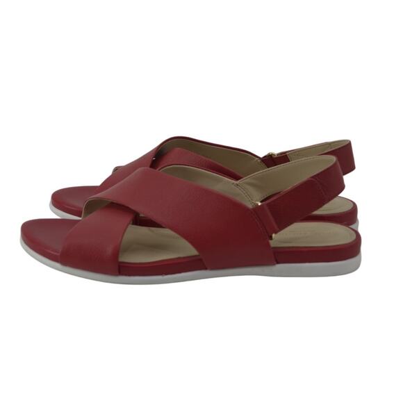 Cole Haan Grand Ambition Red Womens Leather Sandals Size 8.5 - Picture 1 of 10